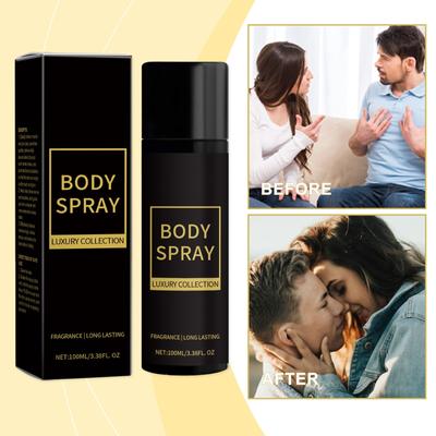 Herren Körper Spray, Langanhaltendes Leichtes Parfüm, Frisches Parfüm, Für Hals und Handgelenk, Mild, Tragbares und Tragbares Parfüm(100ml)