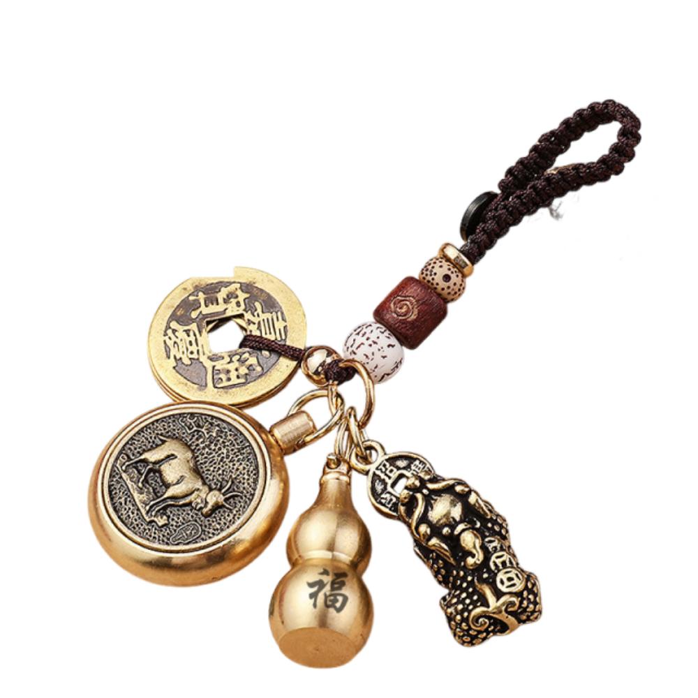 Vintage Style Twelve Zodiac Animal Keychains Universal Lucky Charm  Craft Decoration Sheep