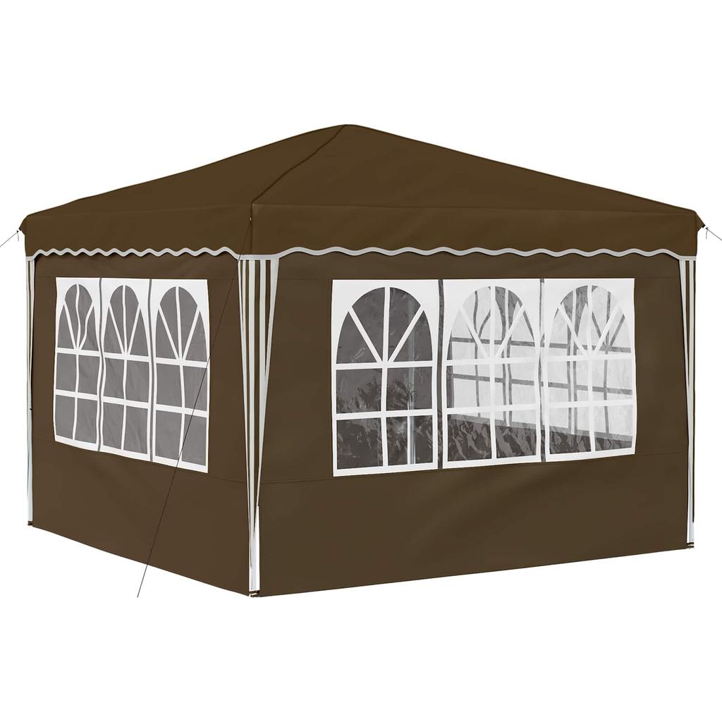 Pop Up Party Tent 288 X 288 X 245 Cm Taupe Oxford Fabric