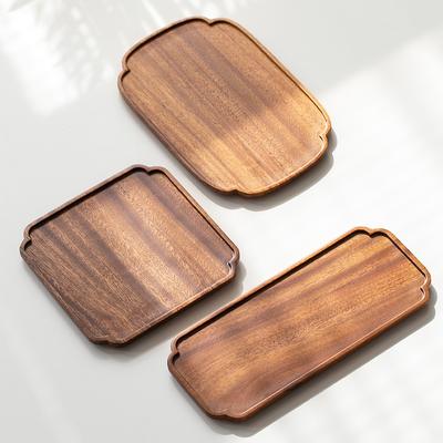 Vassoio porta asciugamani in legno massello, piatto per tazze da caffè, vassoio per tè, portafrutta, porta alimenti, forniture per decorare la casa e l'hotel