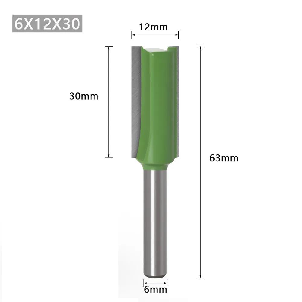 6MM Shank Milling Cutter Wood Carving Single Double Flute Straight Router Bit High Hook Shear Angles Allow Industrial Quality