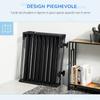 8-Section Folding Dog Safety Gate, Self-Locking and Locking System, Black