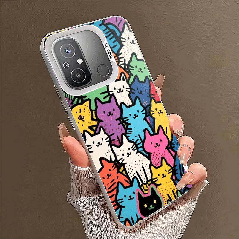 

Cartoon Cute Cats Theme Shockproof Phone Case for Xiaomi Poco X7 X6 X5 X3 Pro F7 Ultra M8 Redmi 15C 15 14C 13C 12C 10C 13 12 10 Xiaomi Poco X6 Pro