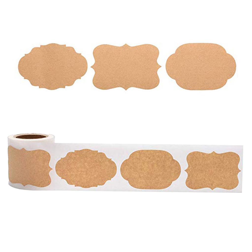 1.2x2inch Blank Kraft Paper 300PCS/Roll Decorative Label Stickers