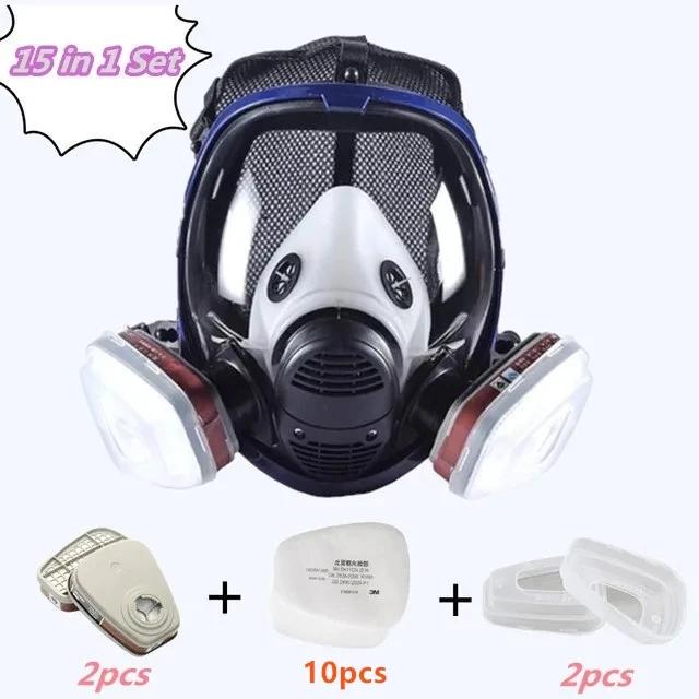 Mask with Carbon Filter for Safety Protection, Full Face Respirator, Working Chemical, 6800 Industrial Spra