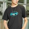Li Ning Round Neck Logo Print Short Sleeve T-Shirt Unisex Tops Black Pine-Grey AHSQ412-10