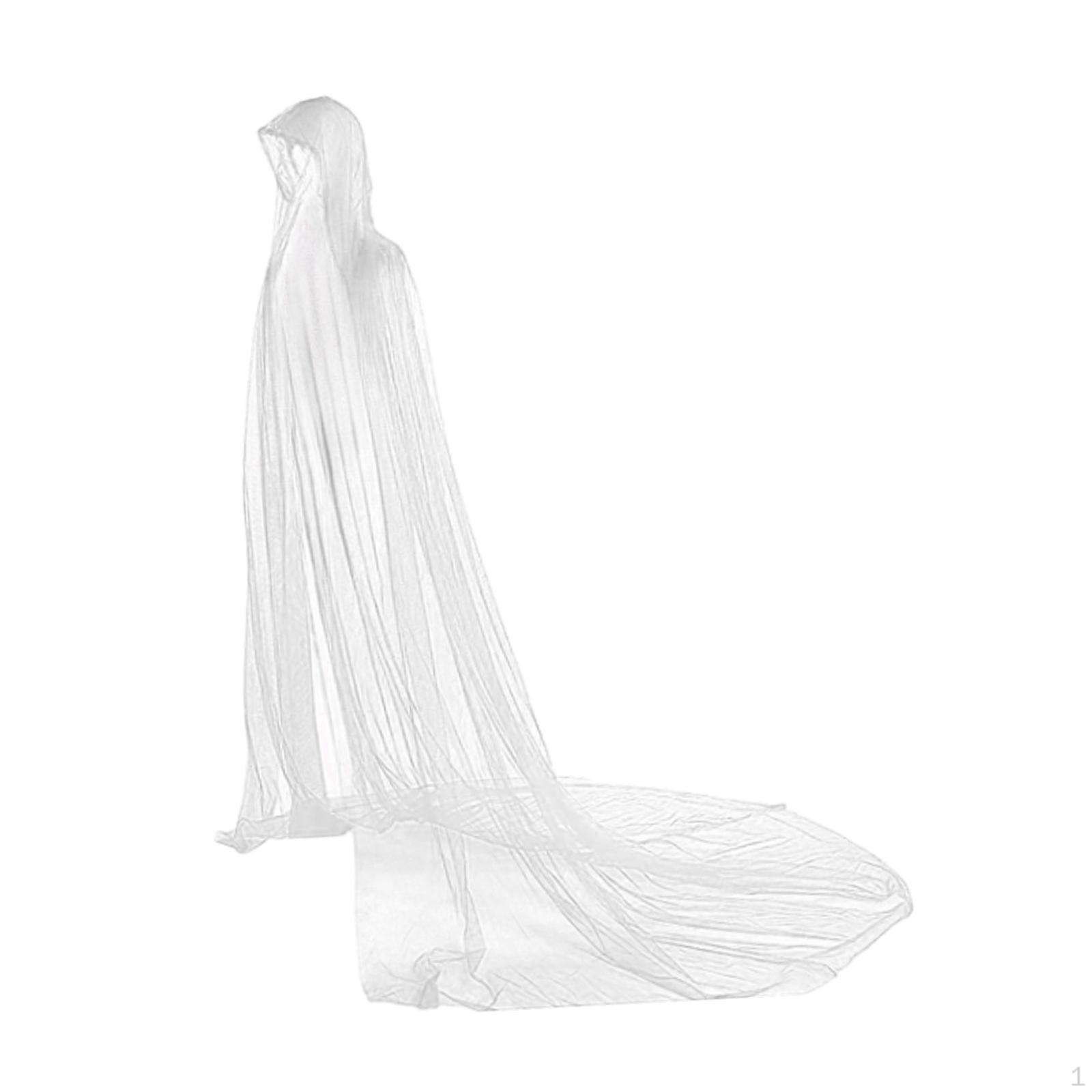 

Накидка с капюшоном для карнавальных костюмов и свадебных мероприятий белый