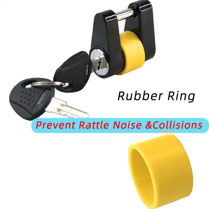Gold 1/4" Copper Plated Tow Hitch and Coupler Lock for Trailers and RVs