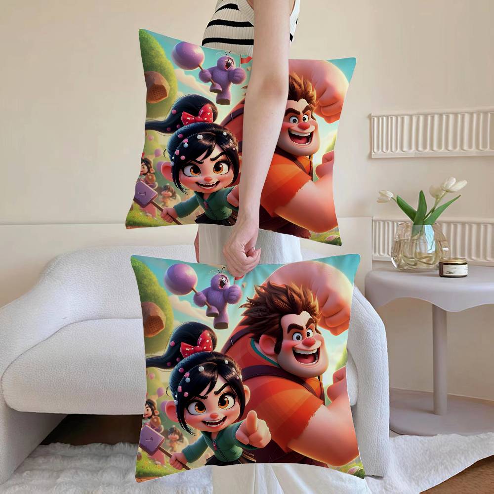 W-wreck-It R-ralph Kissenbezug Milbendicht Verdeckter Reißverschluss Sofa Bett