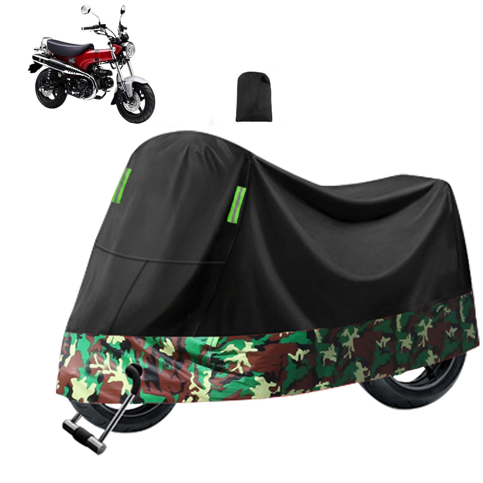 

2024 Model Motorcycle Cover, Suitable for Honda Ducks 125 DAX125/ST125 Motorcycle Cover, All-Weather Thick, One Size чорний