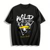 Fierce Soul Trendy Tiger Print Casual Unisex Short Sleeve T-Shirt Pure Cotton T-shirt