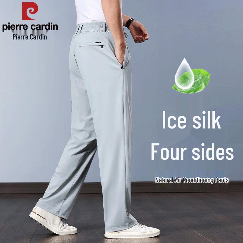 

Pierre Cardin Men s Ice Silk Casual Straight-Leg Pants L