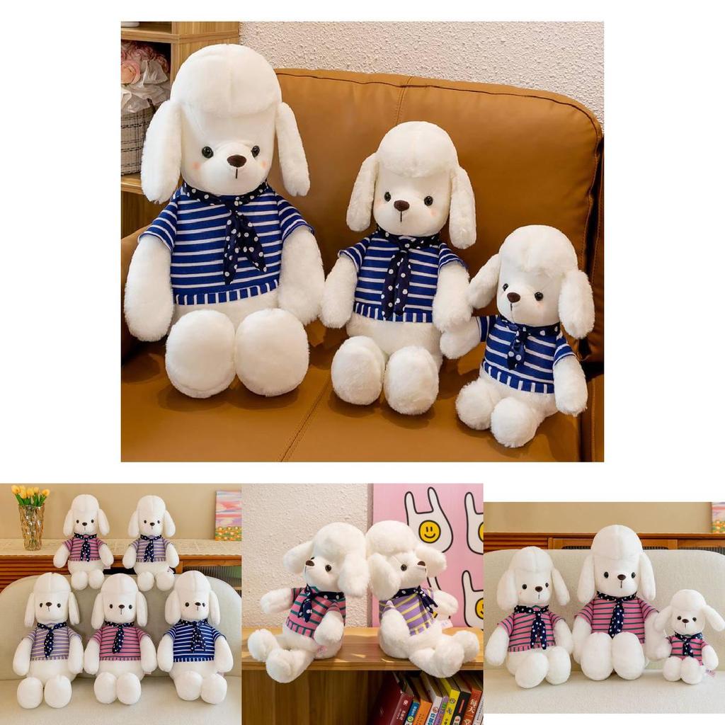 Adorable Plush Dog Toy With Scarf Charming Stuffed Animal For Kids Home Decor