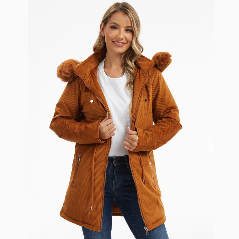 European Size Women`s Hooded Multi-color Plus