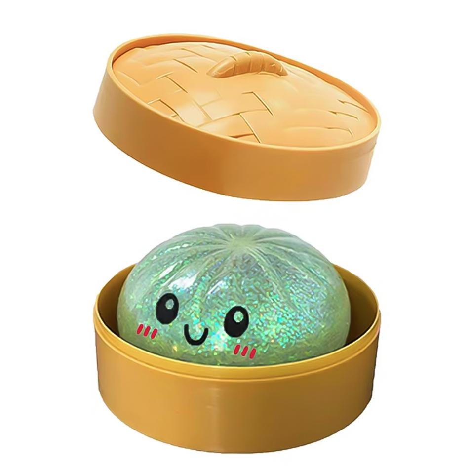 Blind Box Colorful Glitter Dumpling Squishy Relaxing  Antistress Enhance Happiness Rebound Squeeze Reliever Toy