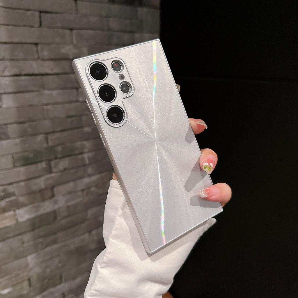 Samsung S25ultra Colorful Aurora CD Pattern Mobile Phone Case Laser S24u Advanced S23 Niche Anti Fall A54