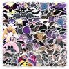 50 Bat Graffiti Cartoon Halloween Animal Guka Water Cup Suitcase Stickers, Waterproof