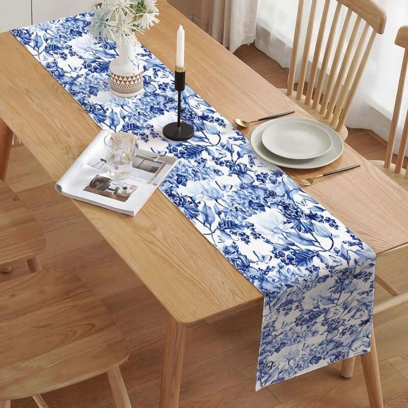 Сине-белый фарфоровый настольный флаг — фото 11