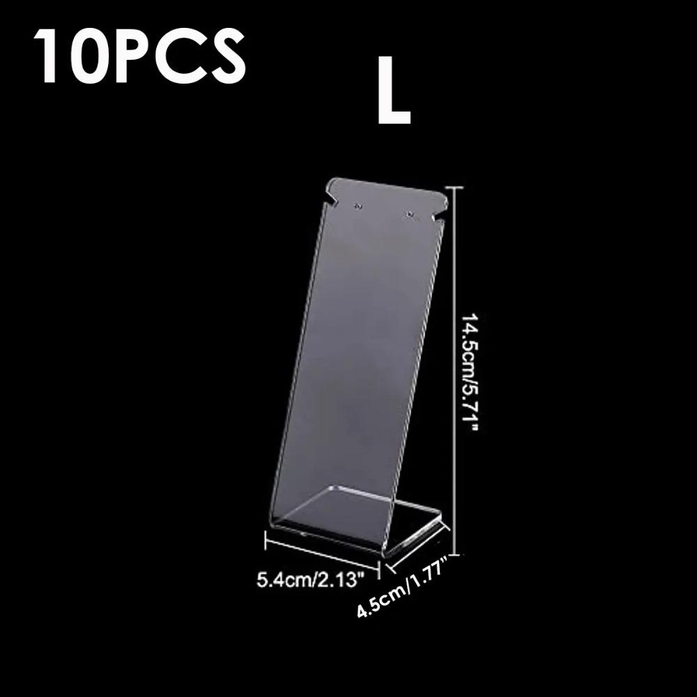 10pcs/set L-shaped Transparent Acrylic Jewelry Stand Earrings Necklace Storage Stand Display Cabinet Retail Jewelry Display Rack