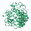 50pcs Bird Leg Rings Numbered Chicken Identification Bands for Bantam Finch Lovebird Quail Small Poultry Green
