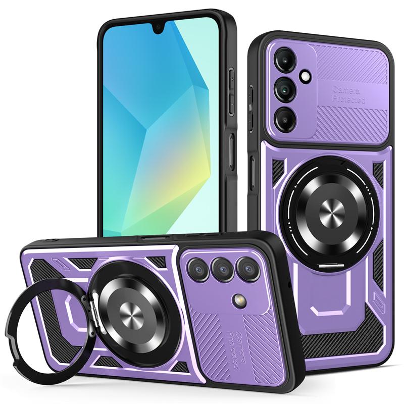 For Samsung Galaxy A16 A26 A36 A56 A06 5G Case Lens Protector Armor Phone Cases For Galaxy A 56 36 26 16 Magnet Ring Cover Funda