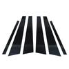 6PC For BMW 7 Series E65 E66 2001 2002 2003 2004 2005 2006 2007 2008 Door Trim Pillar Posts Glossy Black Window Decorative Cover