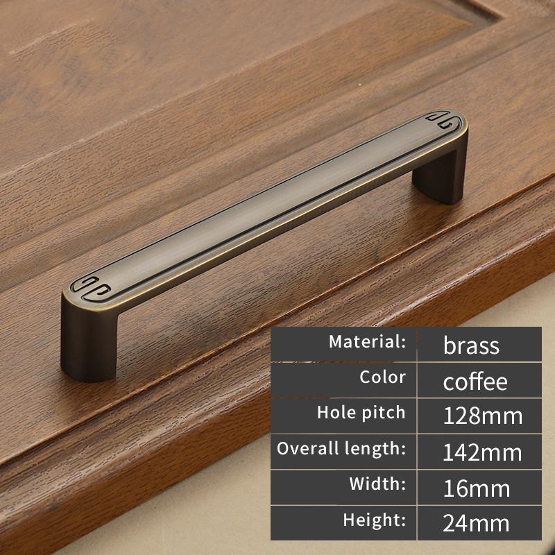 High-end Solid Brass Cabinet Door Handles Cabinet Wardrobe Wine Cabinet Pull Drawer Knob and Furniture Hardware