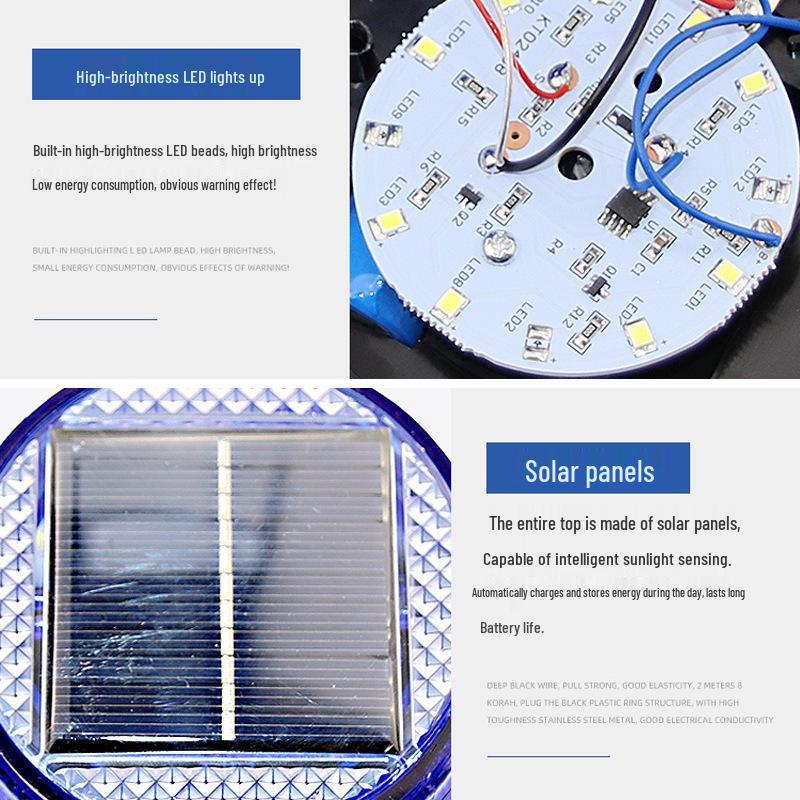 Magnetic Mount LED Solar Strobe Light for Car Roof & Traffic Barriers