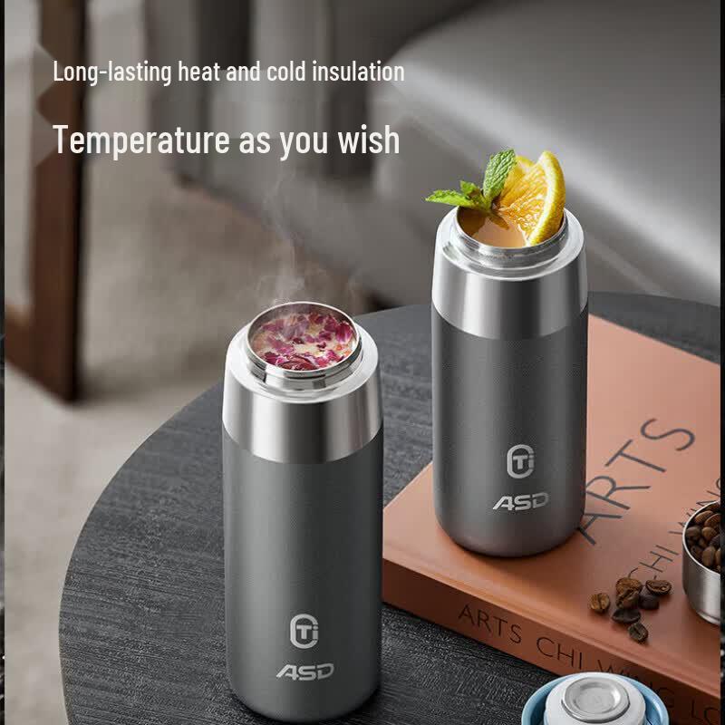 ASD Titanium Vacuum Insulated Portable Thermos Mug
