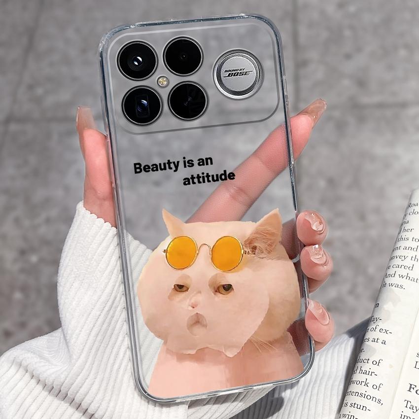 Covers For Xiaomi Poco F8 Ultra F8 F5 Pro F3 C50 C40 Mi Note 2 3 Transparent TPU Phone Case Cute Pet Dog Soft Silicone Dustproof Shell For Xiaomi Capa