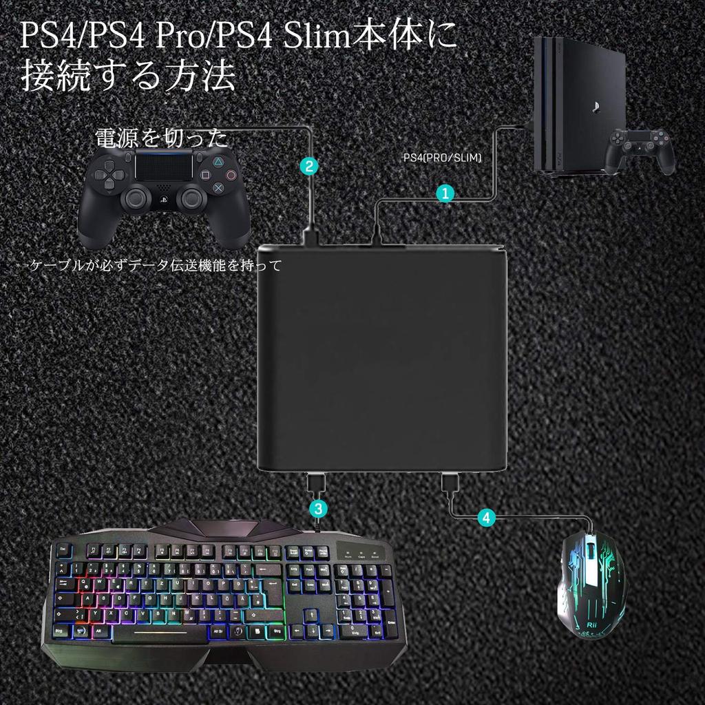 Uniraku Keyboard and Mouse Adapter for Supports Wired and Ideal for and RTS Control Character Movement with the Keyboard and Control the Scope with