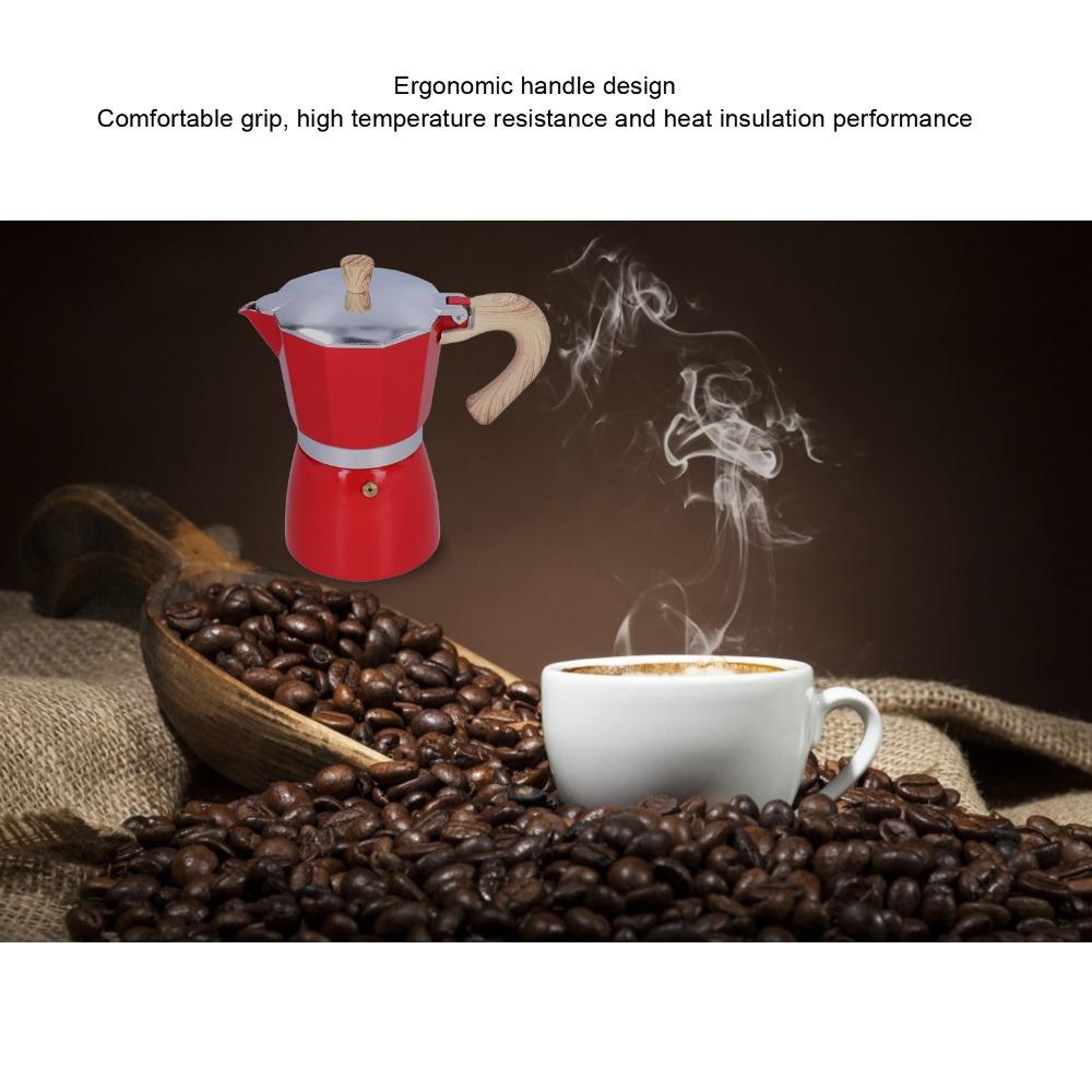 300ML Capacity Stovetop Espresso Maker Colorful Coffee Kettle Coffee Brewing Coffee Maker  Home Use