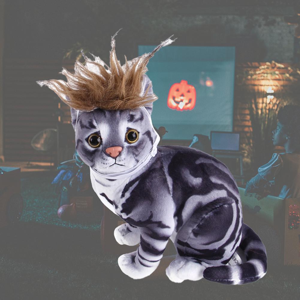 Pet Cute Halloween Wig Adjustable Dress Up Hair Headdress With Elastic Band Hair Accessories For Cats Dogs