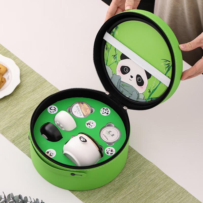 Heban Panda Ceramic Tea Set Gift Box