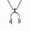 Korean Style Titanium Steel Earphone Necklace: Trendy Hip Hop Pendant for Men, Students & Kids