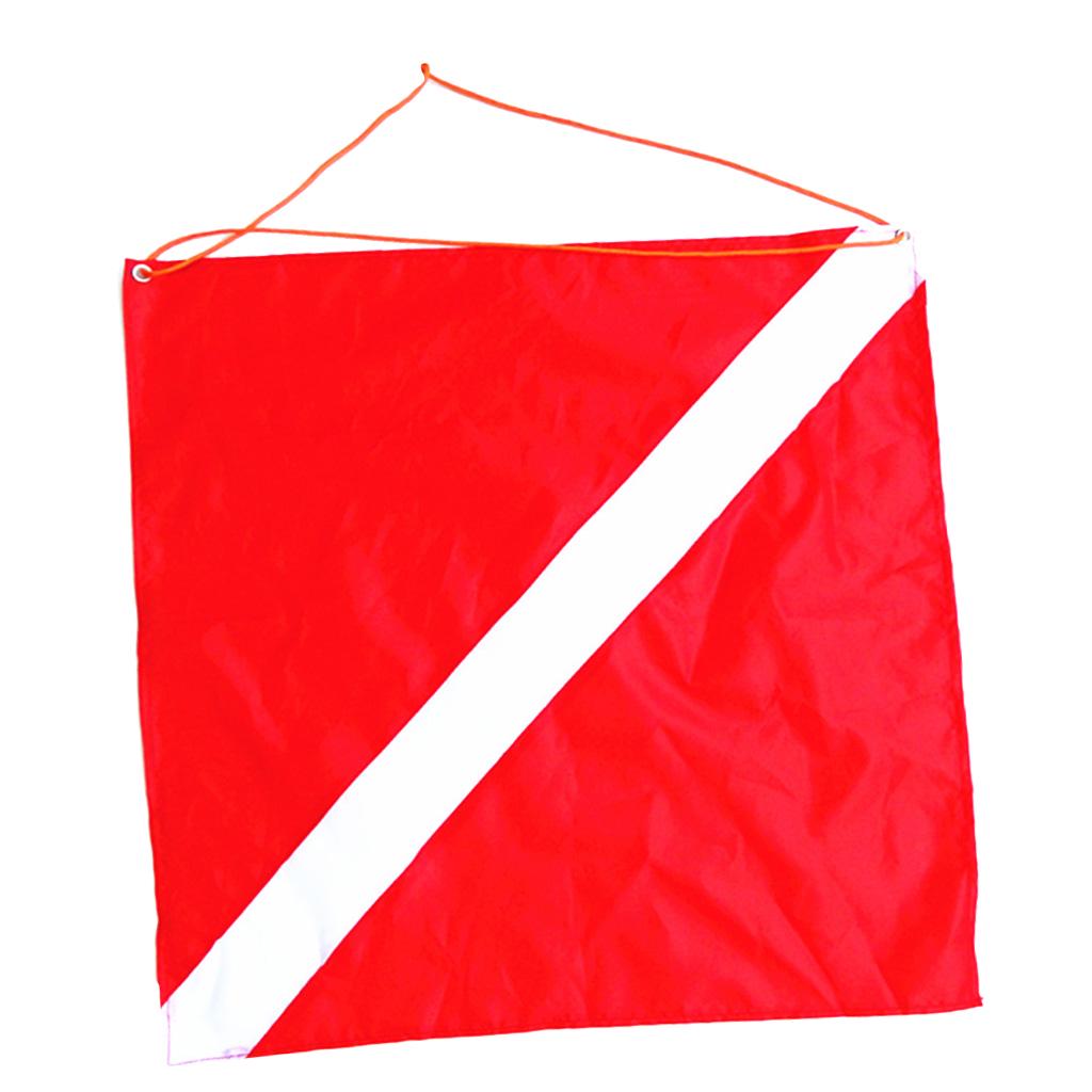 Buy Nylon DiverDown Boat Flag, Red & White Scuba Dive Flag Marker
