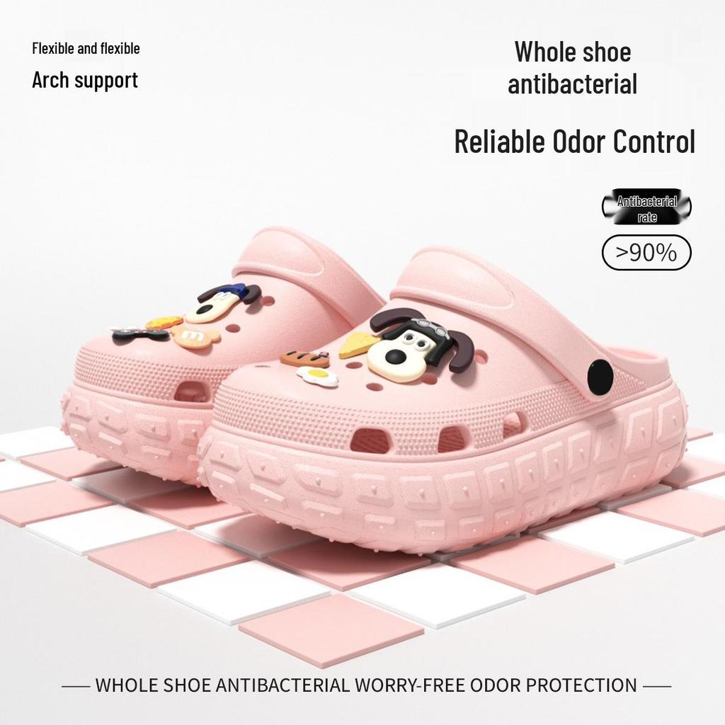 Women's Platform Clog Sandals: Non-Slip, Breathable, Wear-Resistant for Home & Beach