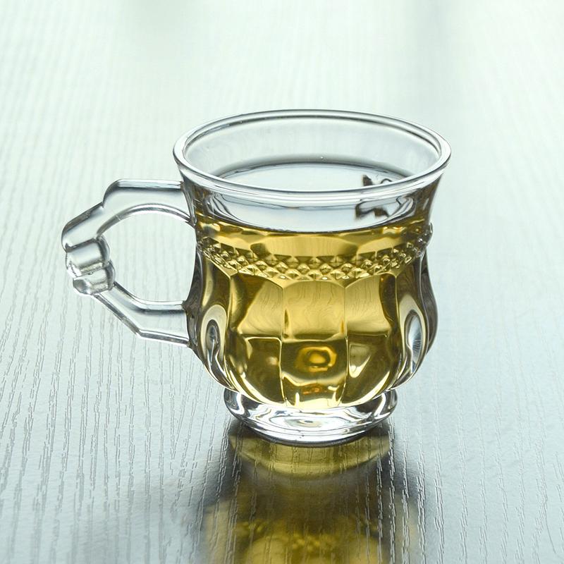 135ml/140ml 2pcs Sets Coffee Mug Heat-resistant Water Cup Afternoon Tea Cup Iced Latte Coffee Mug with Handle Elegant Glassware