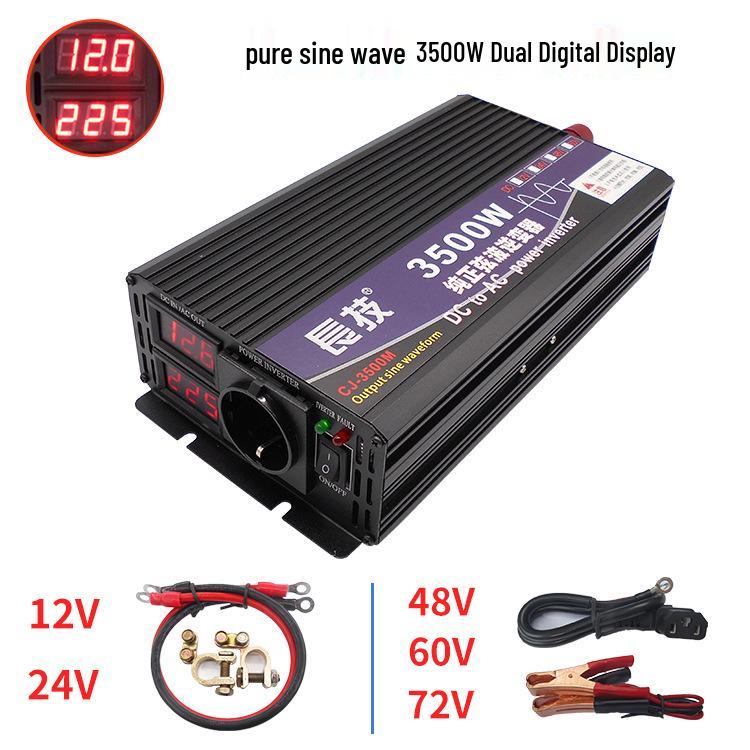 Multi-Voltage Pure Sine Wave Inverter for Vehicles and Home (12V/24V/48V/60V/72V to 110V/220V)