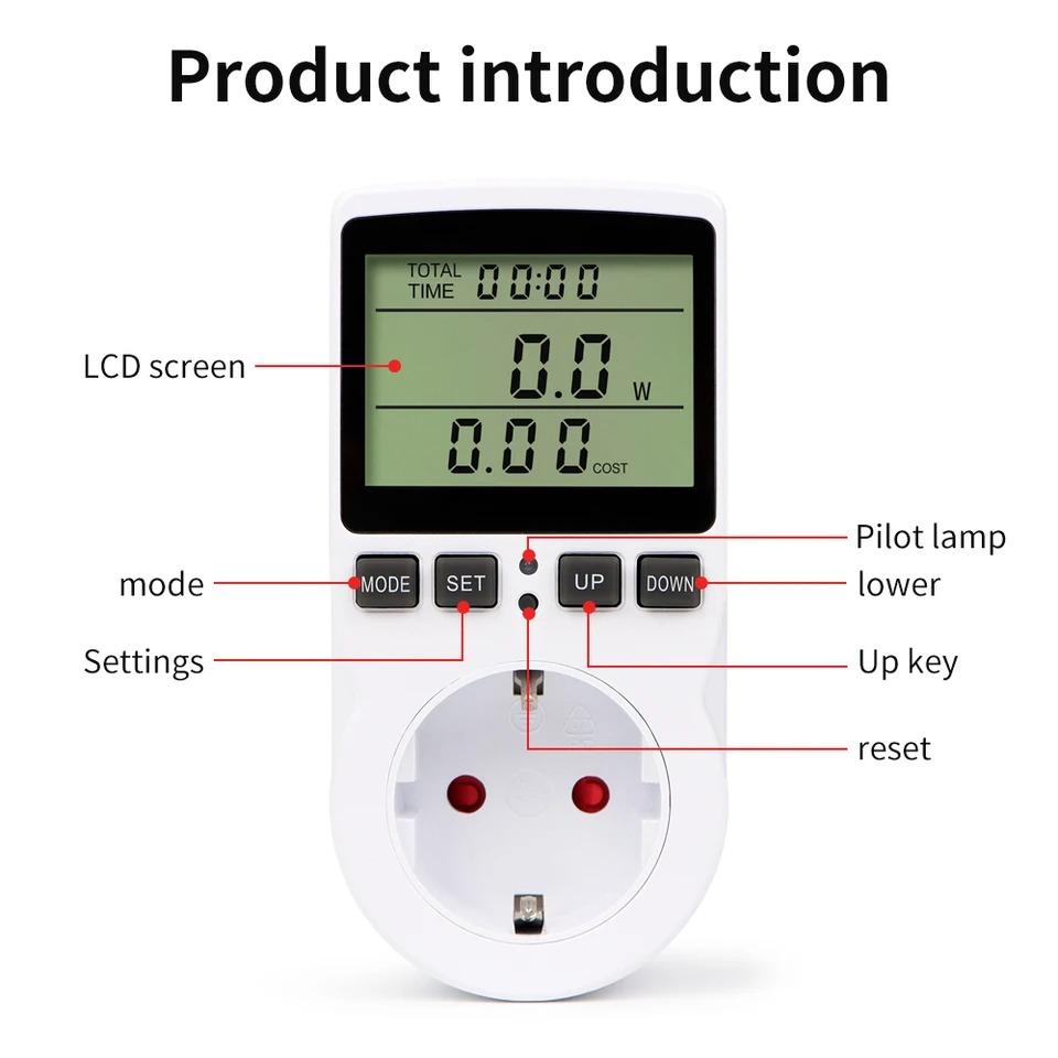 Digital Temperature Controller Power Socket Outlet EU Plug Thermostat With Timer Switch Sensor Probe Heating Cooling
