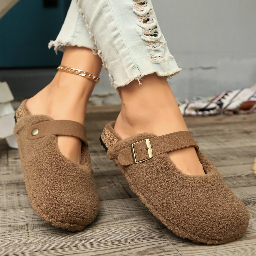 Fashion Fashion Women Mules Shoe Arch Support Birkens Wholesale Womens Shoes Plush Velvet Warm Slippers Mix Order Female Furry Shoes