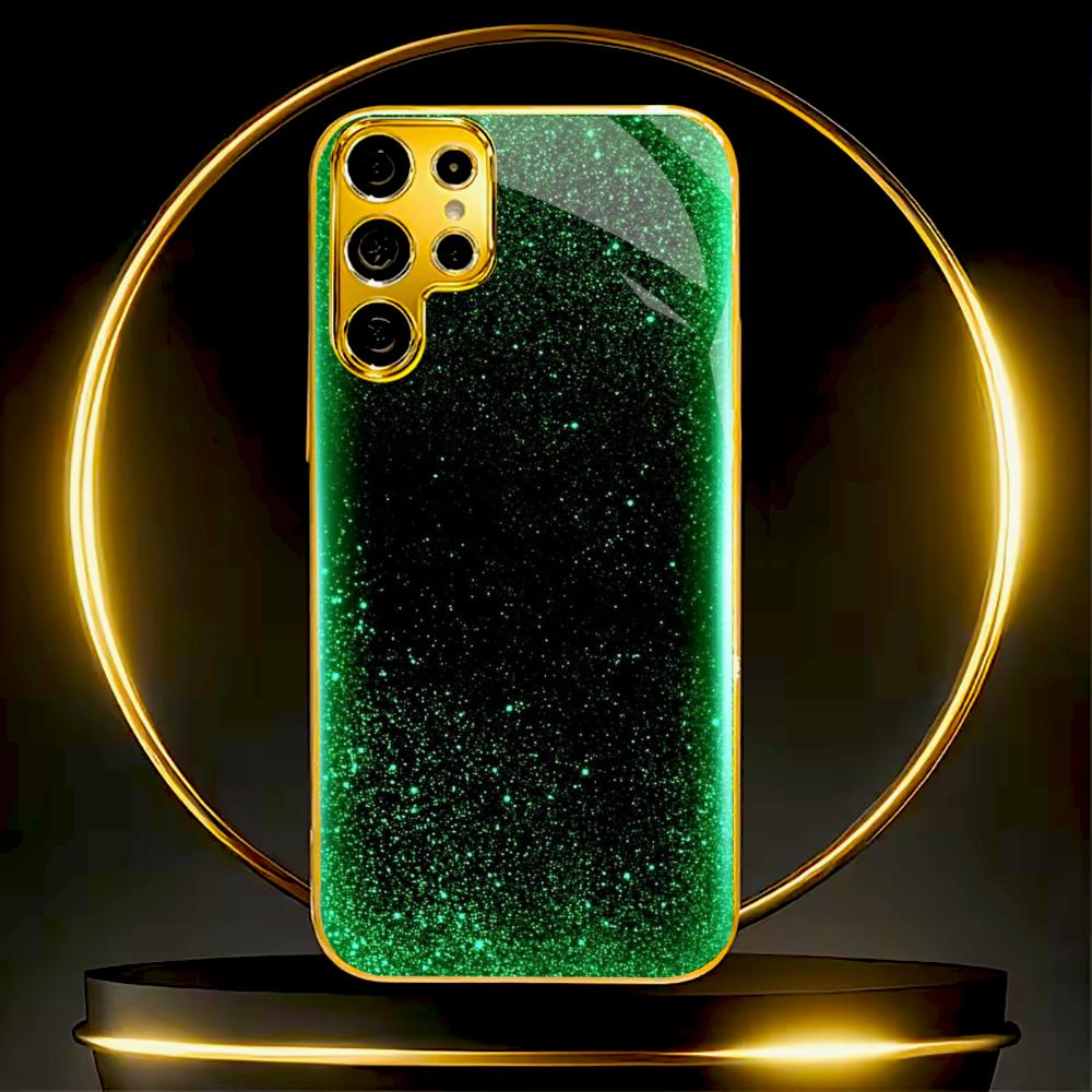 Green Gold faddish cellphone new Bestseller model PhoneCase Glass PhoneCase for Samsung Galaxy S26 S25 S24 S23 S22 FE,Ultra,Plus