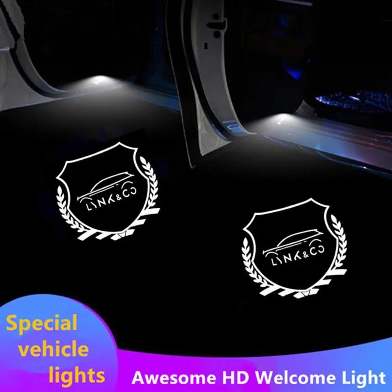 

for Lynk&Co 01 02 03 05 09 Led Car Door Welcome Light Laser Projector Logo Ghost Shadow Lamp Goods Accessories 2PCS