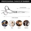 Sangelar 6 Zoll Haarschere Traceless Effilierschere Silber Professionelle Friseurschere Barber Cut Hair Tools