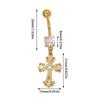 Personality Cross Pendants Navel Rings For Women Zircon Belly Button Nail Body Piercings Jewelry