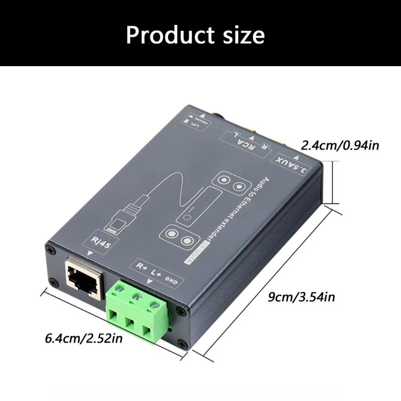 3.5mm Jacks To RCAs Plugs Stereo Sound Extender Cat5e Cat6 Cable for Enhances Sound Quality In Home Theater Environment