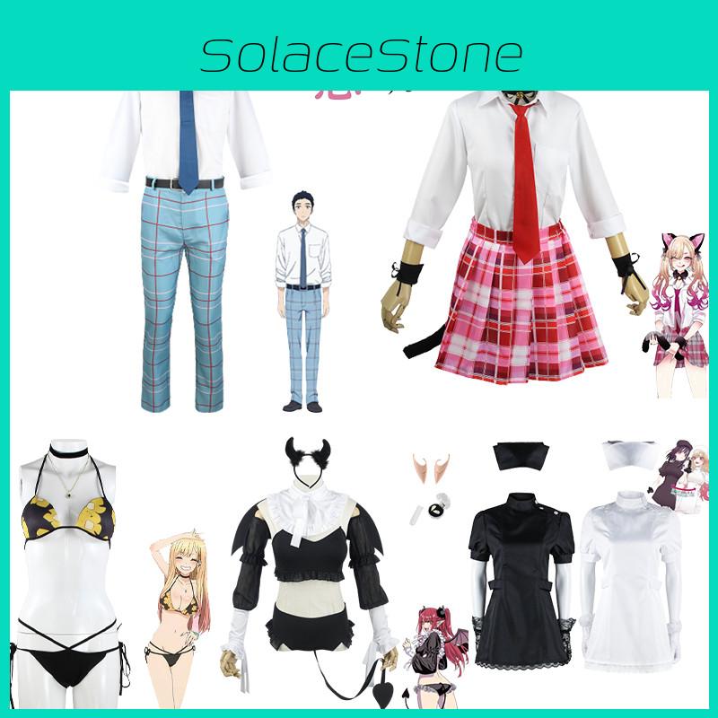 My Dress-up Darling Wakana Gojo Cosplay Costume For Anime Fans Pure Lovely Marin Swimsuit Nurse Outfit Catgirl Gift