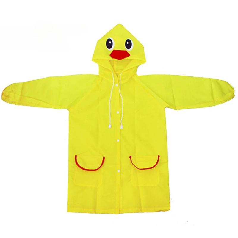 

Детские плащи с мультяшными животными, водонепроницаемые для детей, пончо для всего тела, однотонный дождевик, складной милый студенческий дождевик