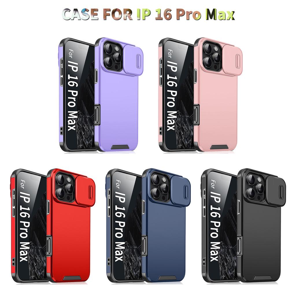 Posuvný kryt na ochranu fotoaparátu pre iPhone 17 16 Pro Max Nárazuvzdorné pancierové puzdro na telefón pre iPhone 11 12 13 14 15 Pro Max Plus 16e puzdrá