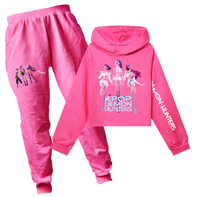 

Children s Female Cartoon Cute Print Casual Sports Suit Comfortable Simple 120cm